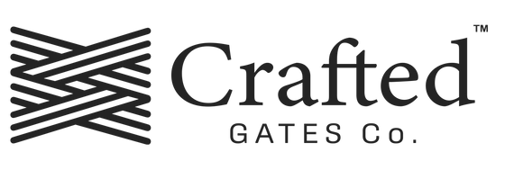 Crafted Gates Co. logo with its woven-line symbol
